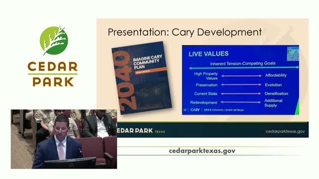Cedar Park leaders explore Cary's downtown development and arts initiatives