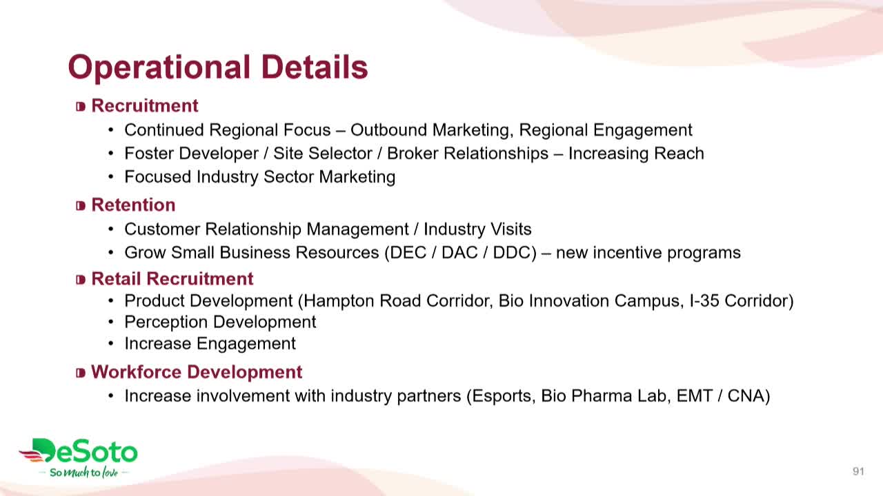 DeSoto Enhances Business Outreach and Workforce Development Initiatives