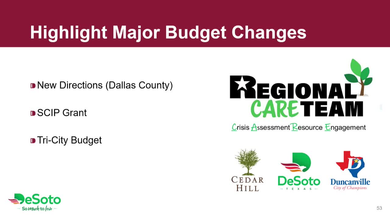 DeSoto Extends Care Team Grant Despite Withdrawal of Cedar Hill and Duncanville