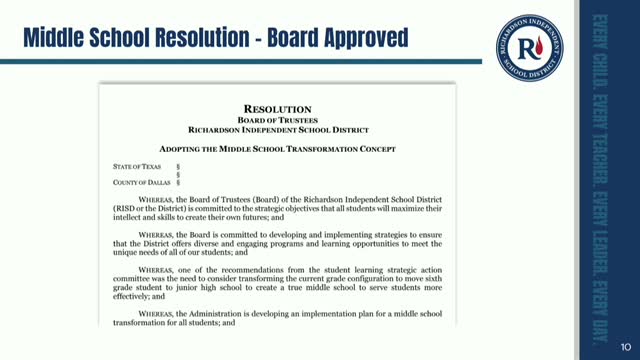 Richardson ISD Committee Discusses Bond 25 and Community Investment