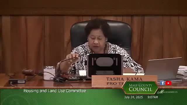 Maui County Housing Committee Discusses Bill on Transit Vacation Rentals