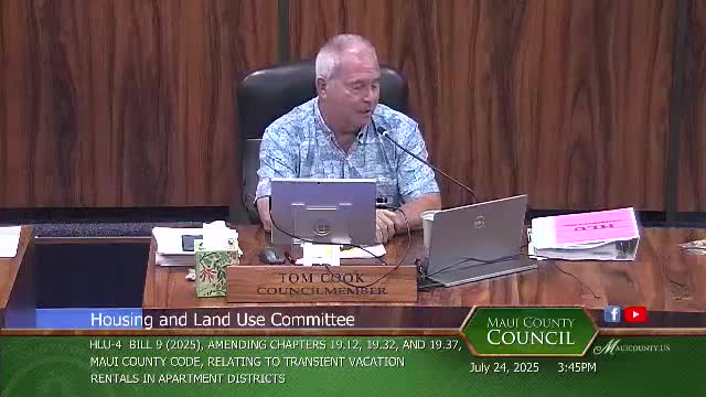 Maui Council Discusses Zoning Bill Amid Community Concerns Over Rezoning Opportunities