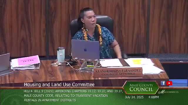 Maui Council Supports Zoning Bill to Prioritize Local Housing Needs