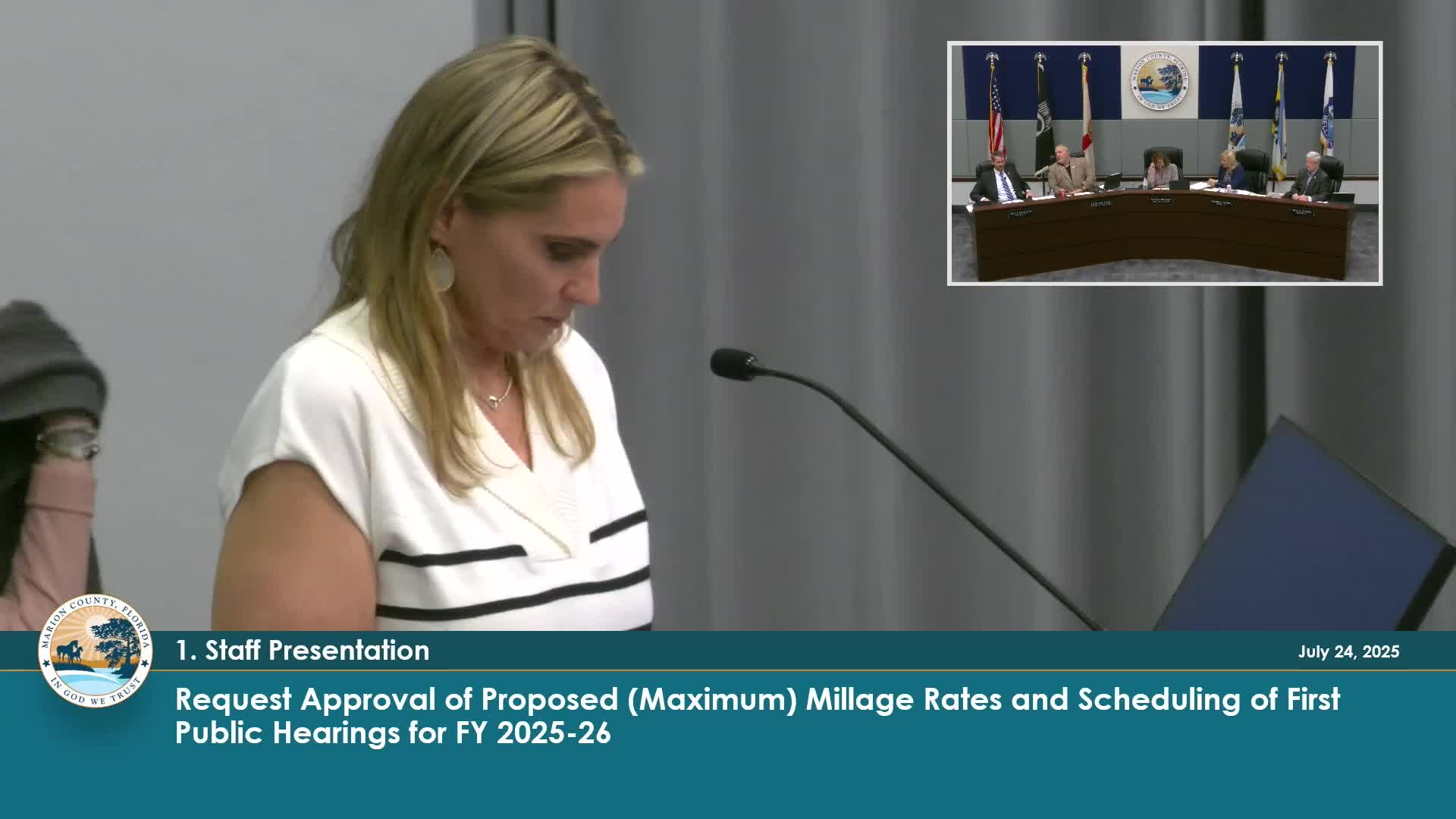 Finance Meeting Discusses Millage Rate Increase Impact on Homeowners