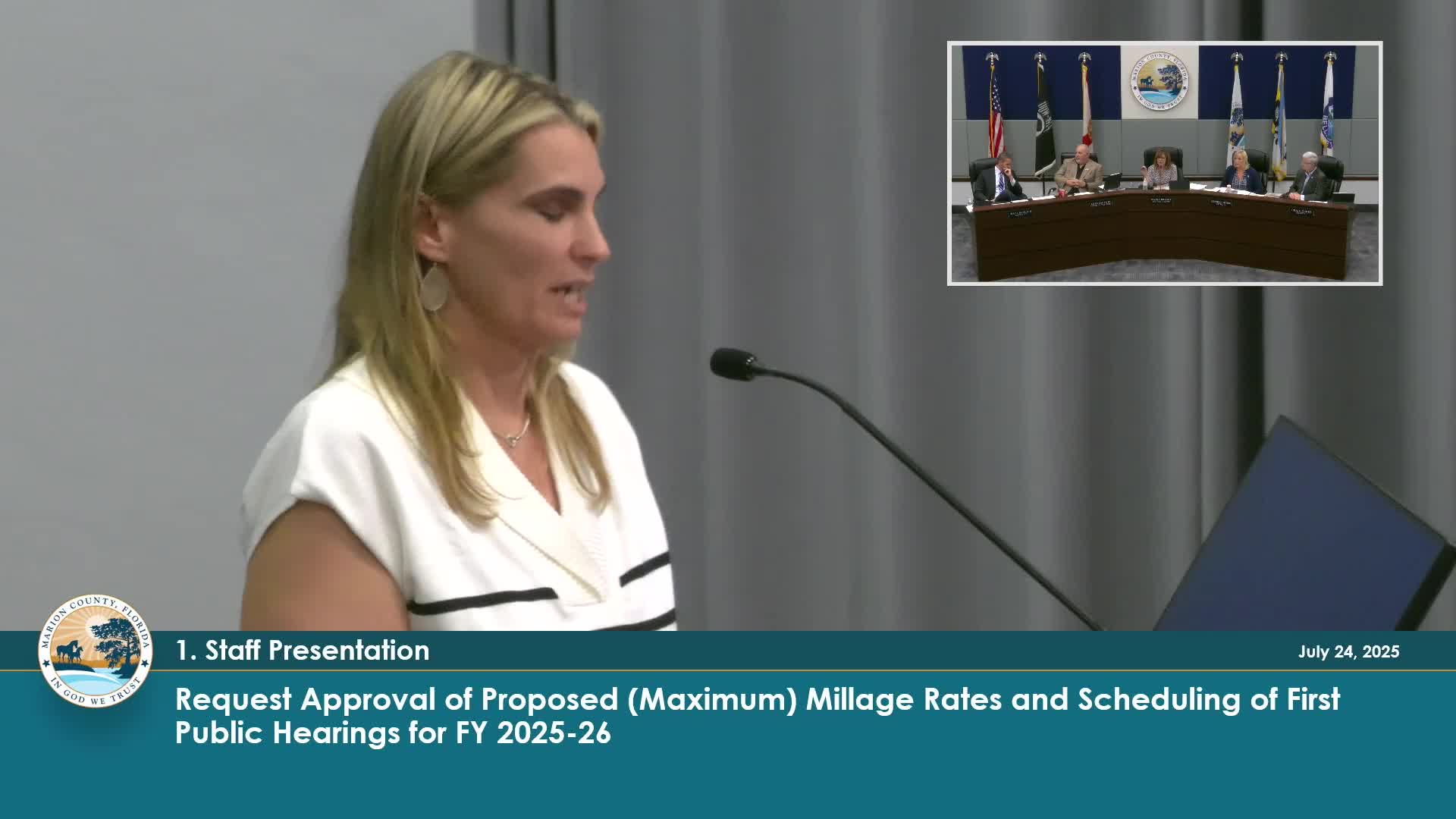 County Officials Discuss Millage Rates Ahead of September Public Hearings