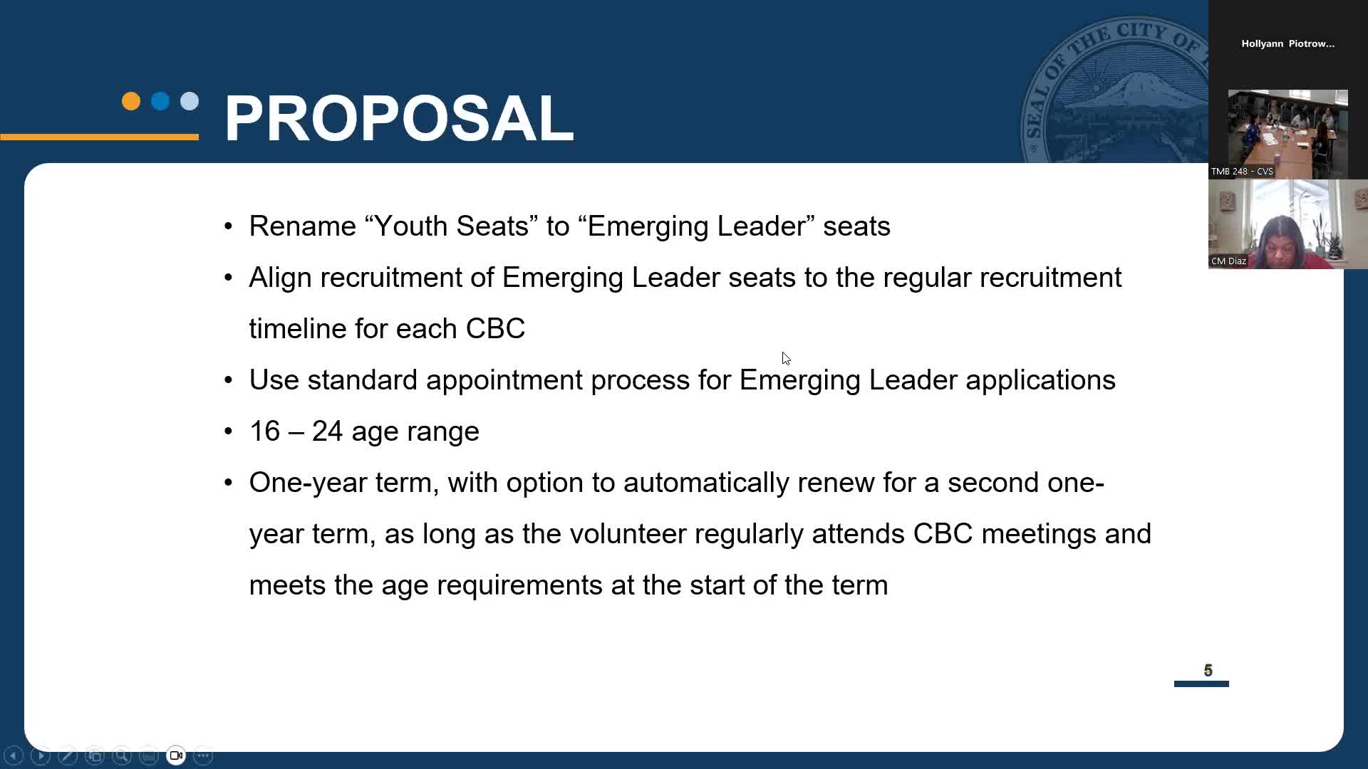 Committee Proposes Streamlined Youth Appointment Process for City Commissions