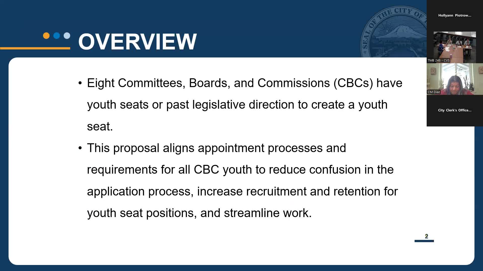 Council Member Rumbaugh Proposes Streamlined Youth Seat Appointments for Tacoma Committees