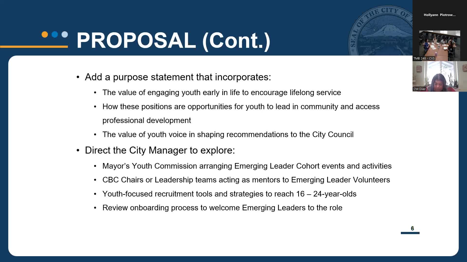 Councilmember Rumbaugh champions youth engagement and mentorship initiatives in city commissions