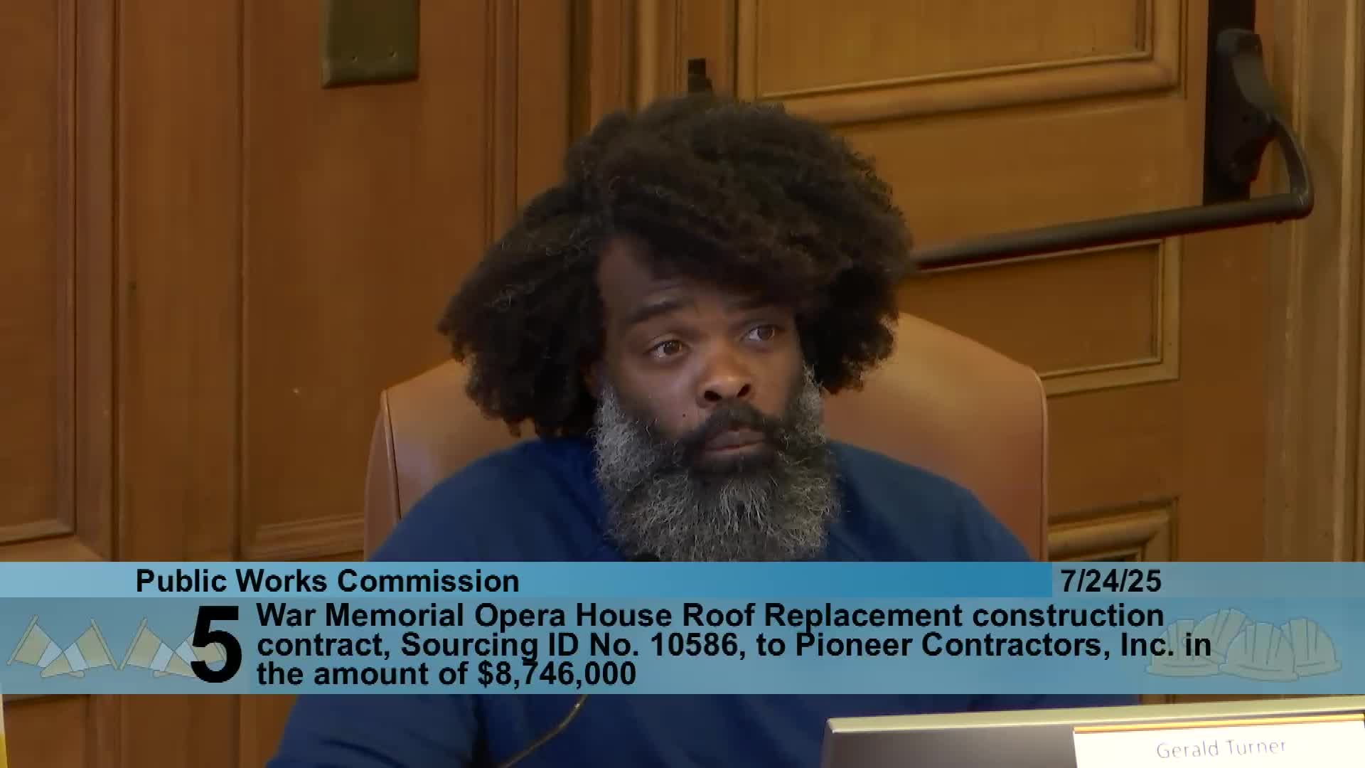 San Francisco Approves Contract for War Memorial Opera House Roof Replacement