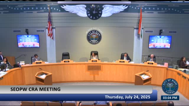 Miami Omni CRA Board Approves Seven Resolutions Including Grants and Budget