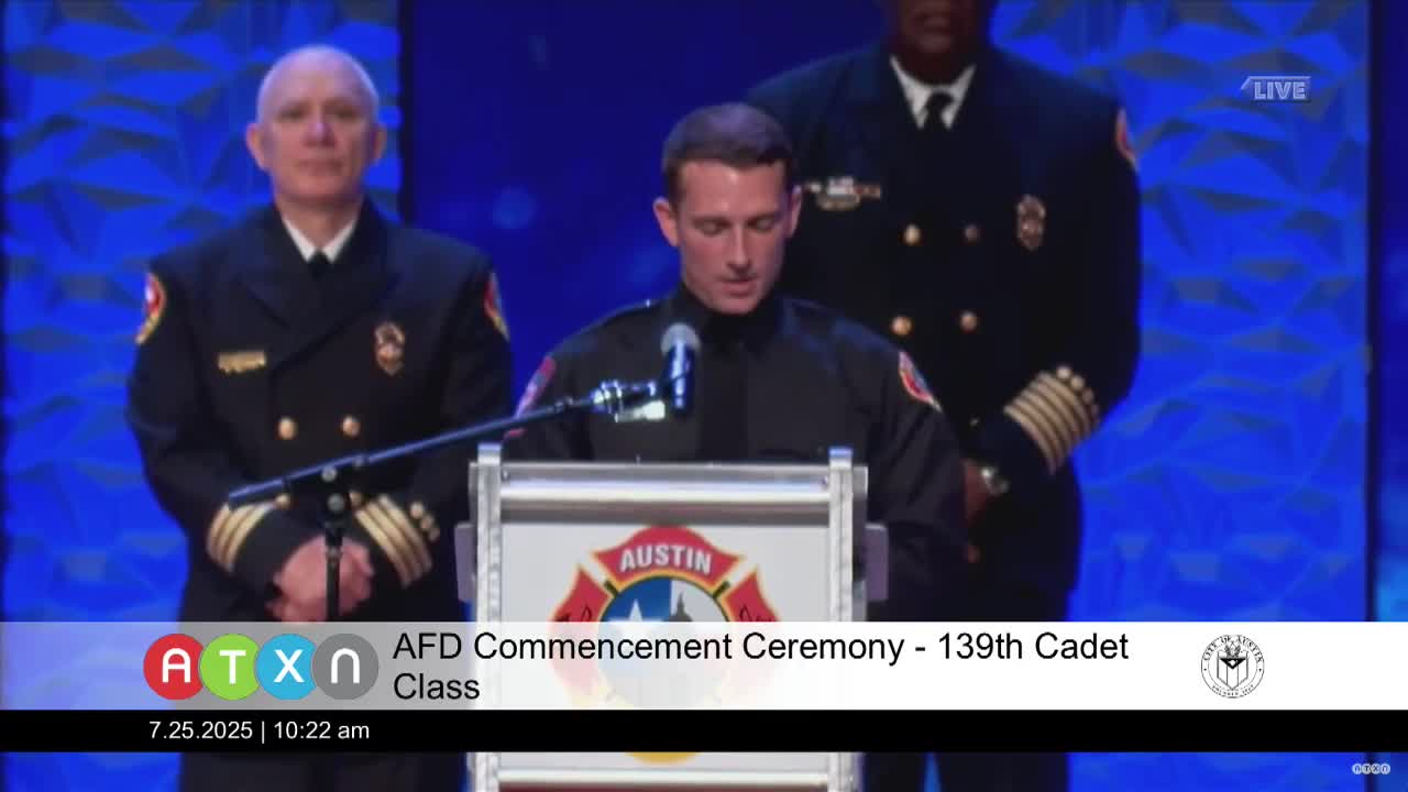 Austin Fire Department welcomes new probationary firefighters in badge pinning ceremony