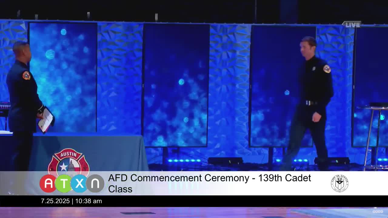 Austin Fire Department Welcomes Class 139 at Oath of Office Ceremony