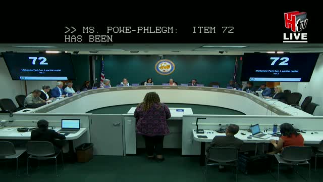 Houston Planning Commission Approves Plat for Cordoba Drive Park Development