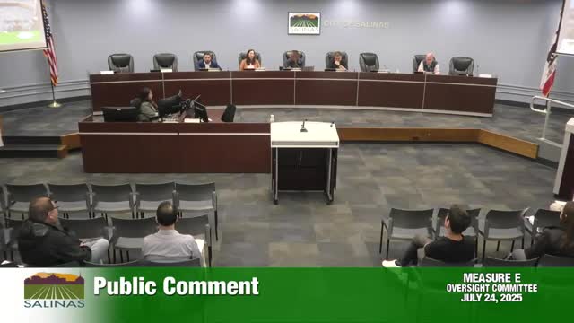 Salinas Committee Discusses Measure E Promotion and Public Engagement Strategies