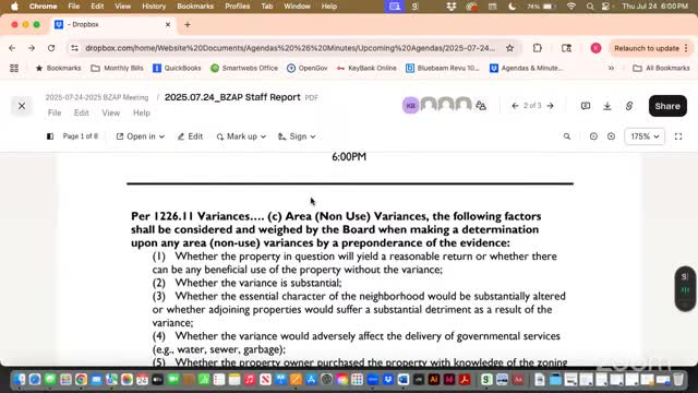 Board approves special permit for functional dormer on new detached garage at 186 S. Roosevelt