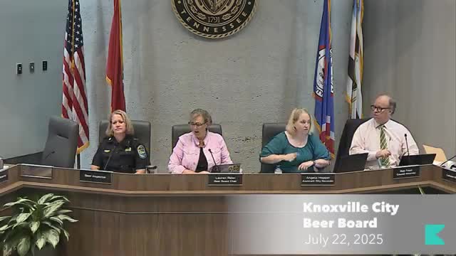 Knoxville Beer Board approves multiple beer permits, postpones four items; BEER Fund reported at $250,000