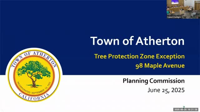 Commission approves tree protection exception for 98 Maple Avenue with arborist conditions