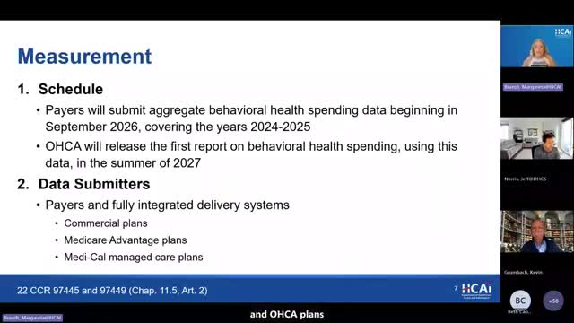 OCAH to collect behavioral health spending data for 2024–25; benchmark deferred until more analysis