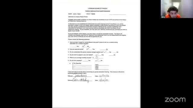 Parole hearing for alleged failure to report continued until underlying criminal charges resolved