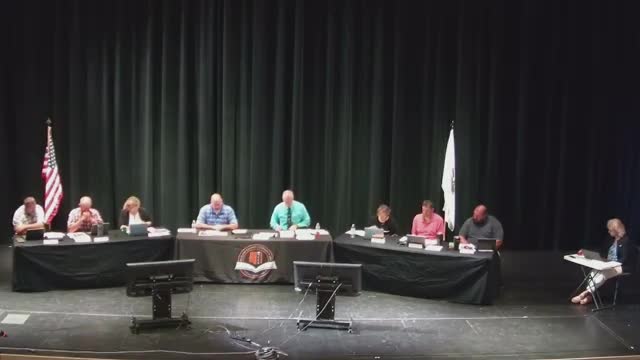 Board authorizes specifications for middle‑school courts and hears proposals on canopies, sports complex