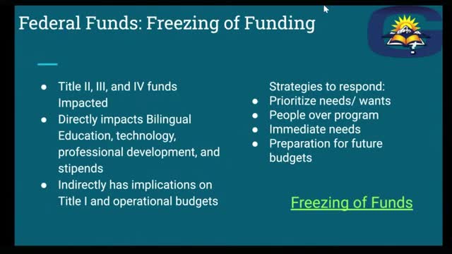 Gadsden ISD leaders say federal Title II, III and IV funds were frozen; district weighing staff and program shifts
