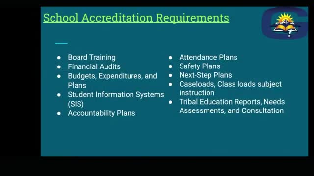 New Mexico accreditation rules require schools to meet 10 components annually; Gadsden ISD staff urge district‑wide coordination
