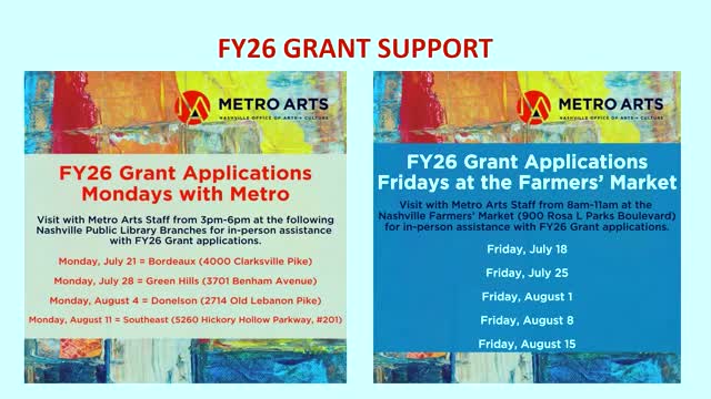 Metro Arts Launches Grant Application Period and Supports First-Time Applicants