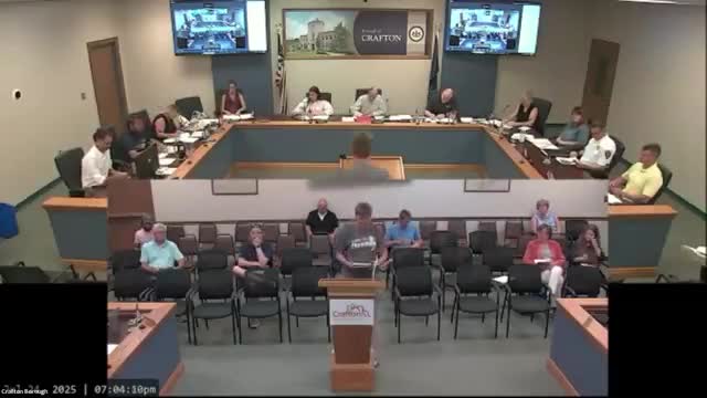 Crafton council votes to send updated zoning ordinance to county after public forum