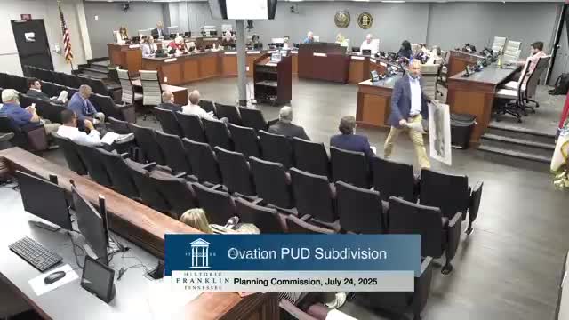 Franklin Planning Commission Approves Rezoning for Ovation PUD Subdivision Development