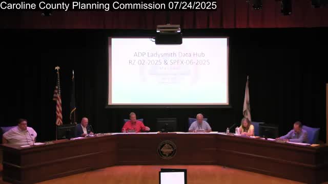 Planning Commission recommends denial of Ladysmith data center rezoning and special‑exception requests after public hearing