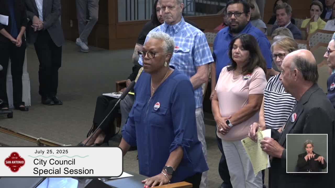 Cecilie Armstrong advocates for San Antonio Sports Entertainment District at city council meeting