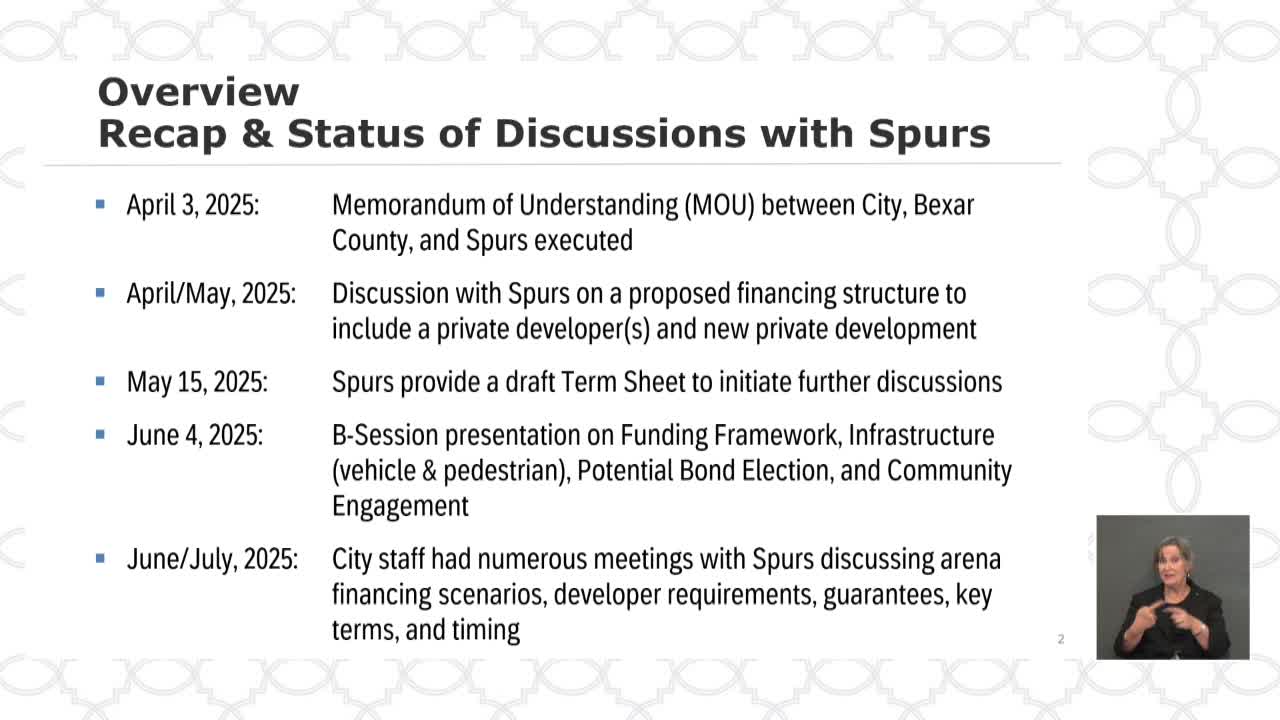 Mayor Calls Special Meeting to Discuss Spurs Arena Project Funding Framework