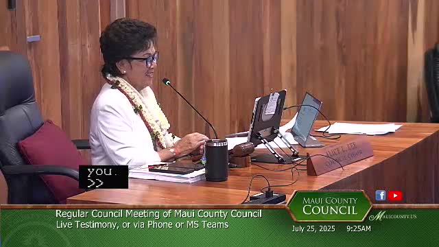 Maui Council Reviews Resolutions on Housing and Firefighter Compensation