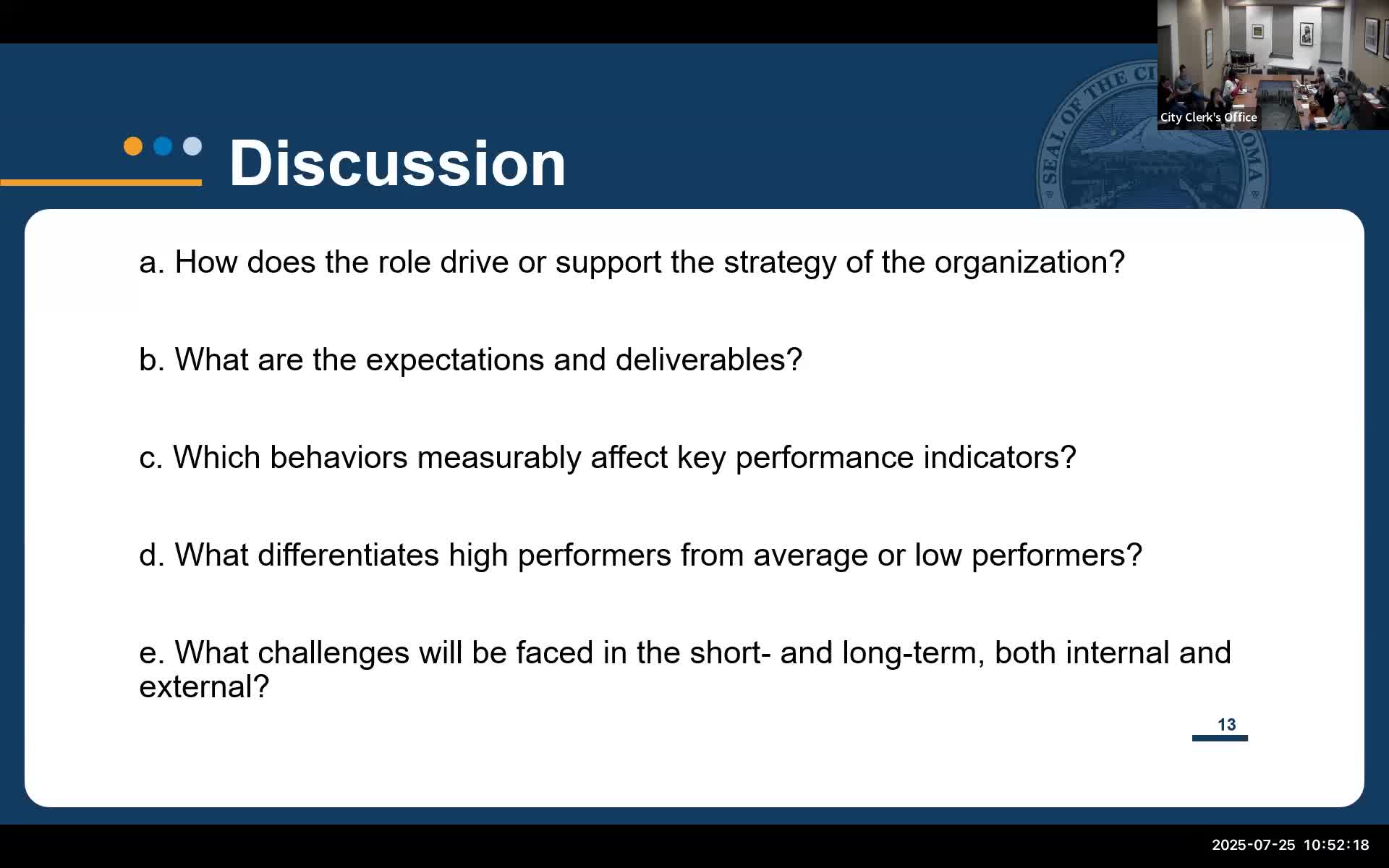 City Council Discusses Priorities for New City Manager Role and Budget Impact