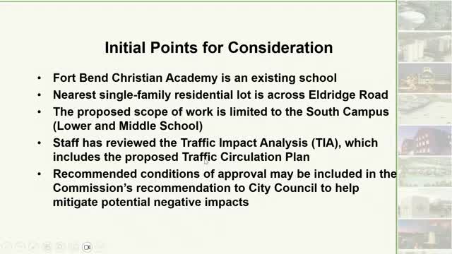 Fort Bend Christian Academy proposes expansion at Sugar Land campus for middle school students