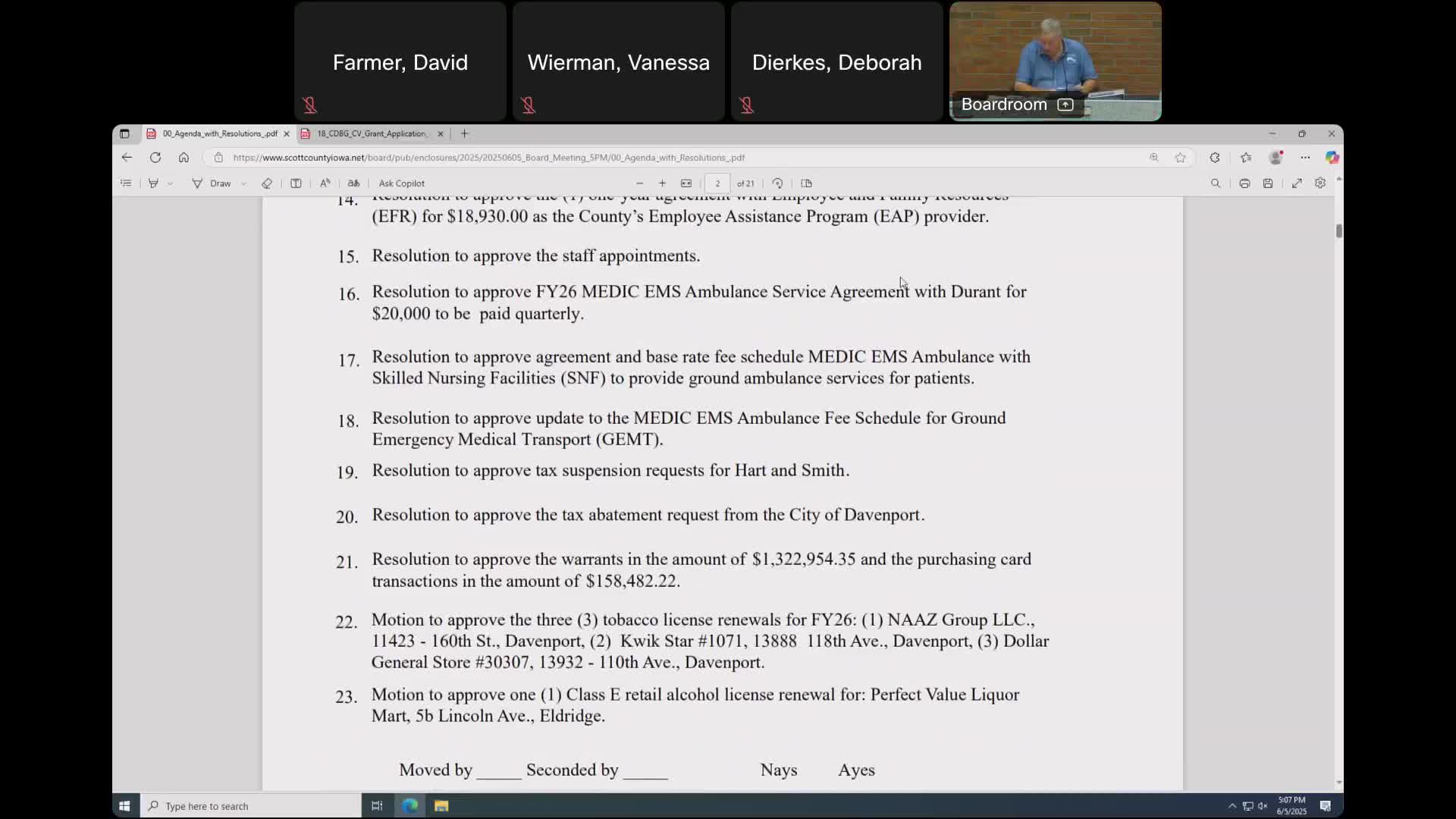 Scott County supervisors table two major IT purchases pending county attorney review