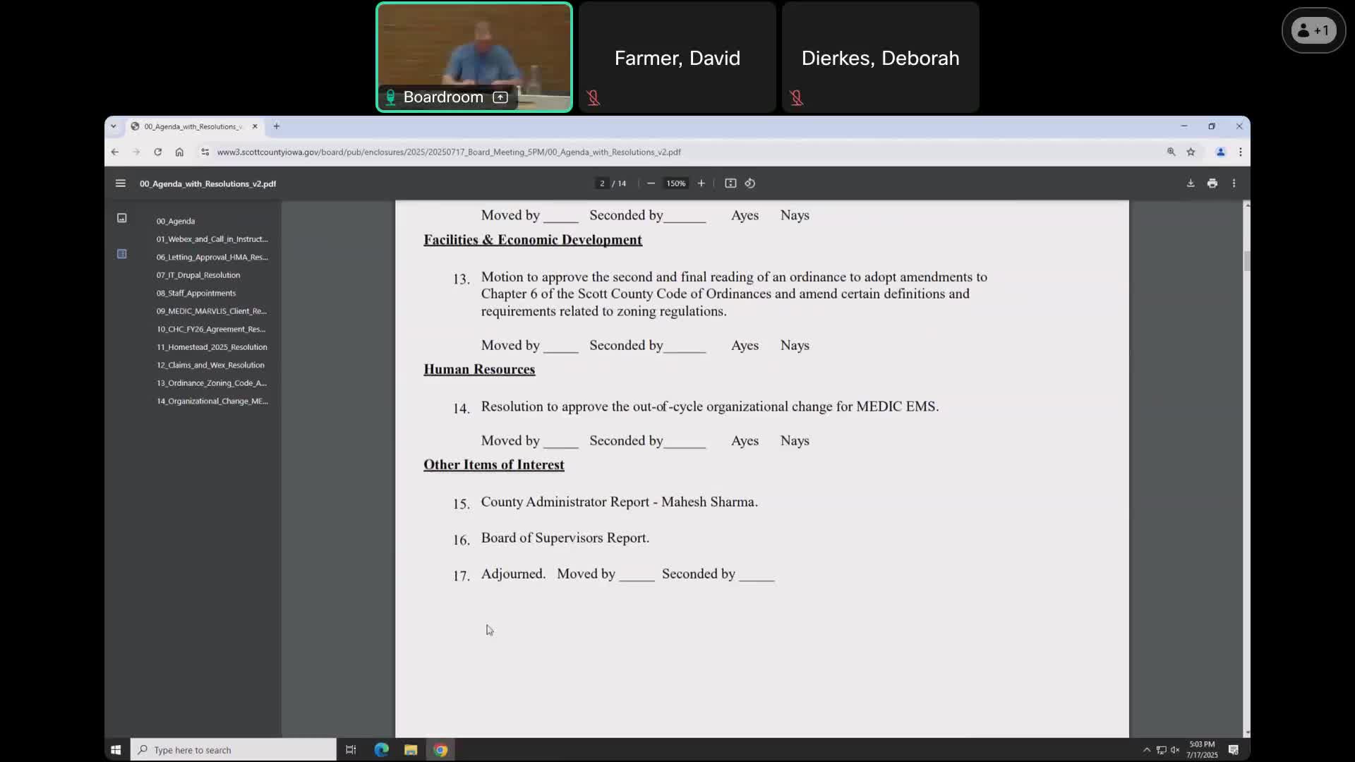 Scott County approves out‑of‑cycle organizational change for Medic EMS
