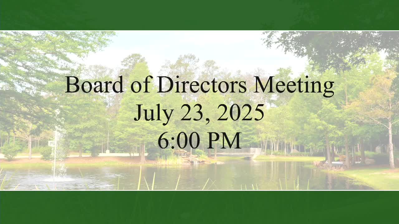 The Woodlands Township Board Begins Meeting With Prayer and Agenda Adoption