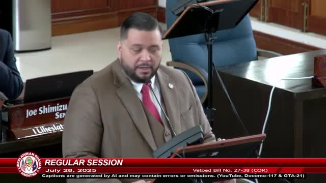 Guam Senator Advocates for Override of Veto on Firearm Protection Legislation