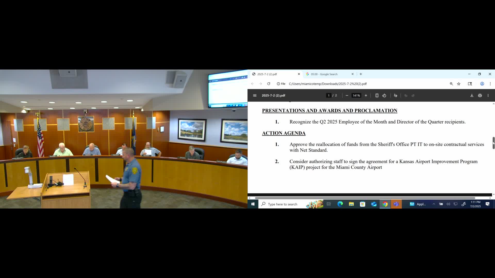 Miami County approves 3-year on-site IT contract for sheriff s office