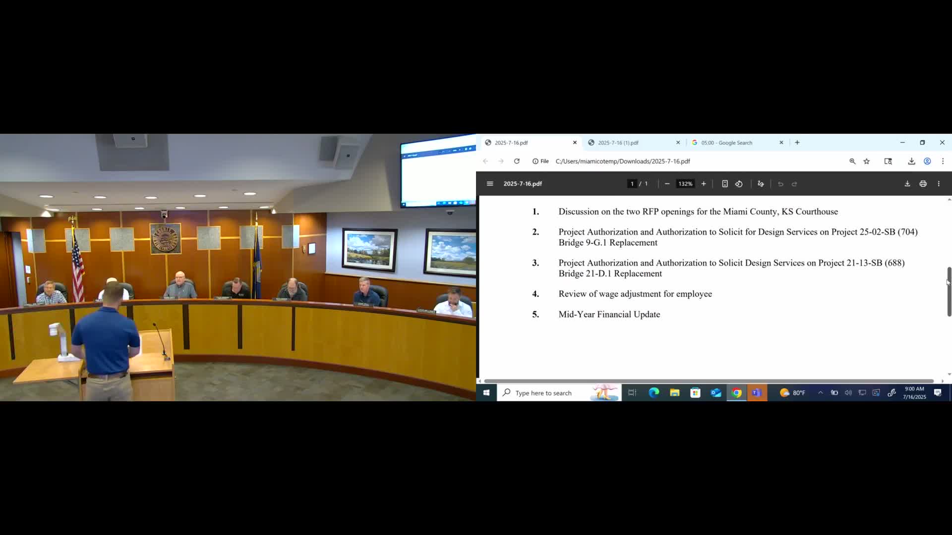 Miami County reviews competitive RFPs to assess 1898 courthouse; ESA scope staged to limit early destructive testing