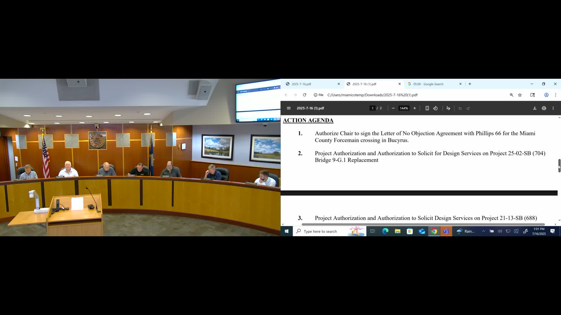 Commission authorizes chair to sign Phillips 66 letter of no objection for Main Crossing