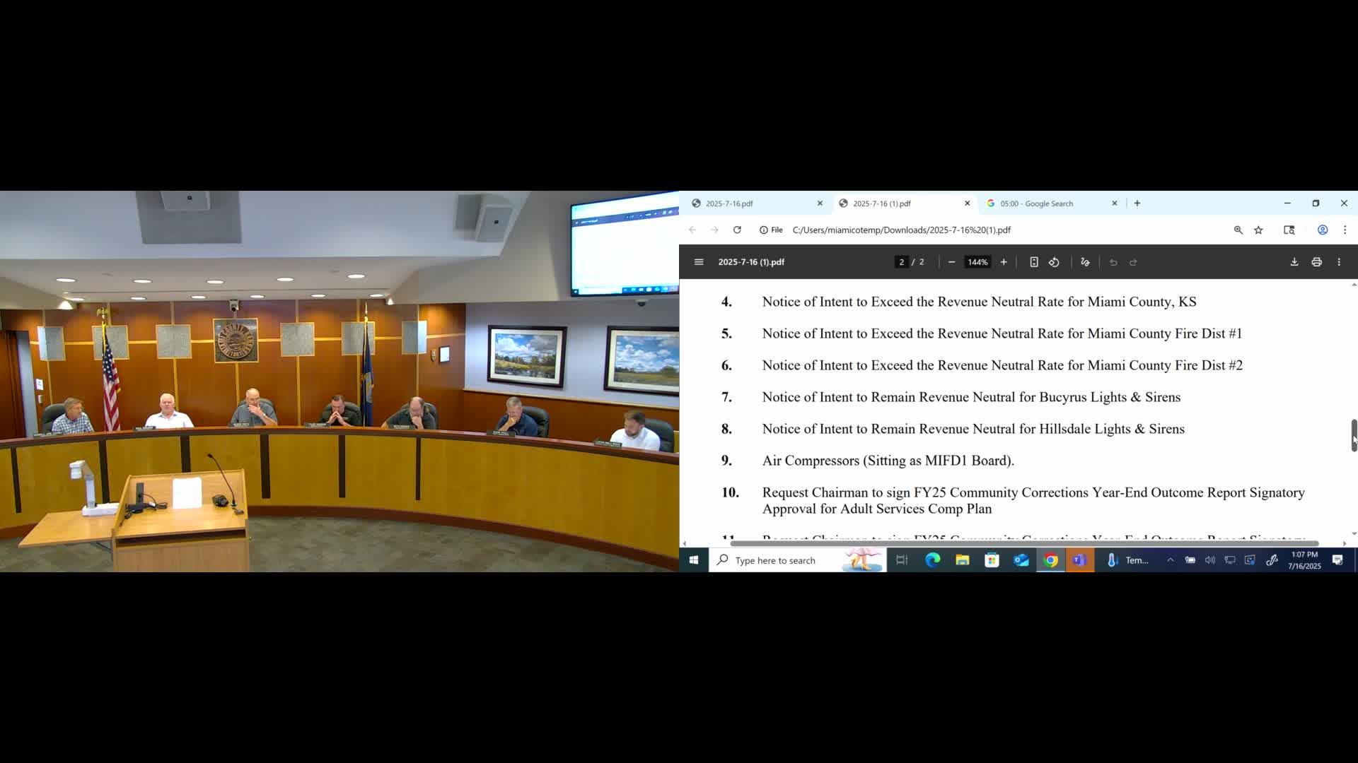 Commission approves notices to exceed or remain revenue-neutral for 2026 budgets