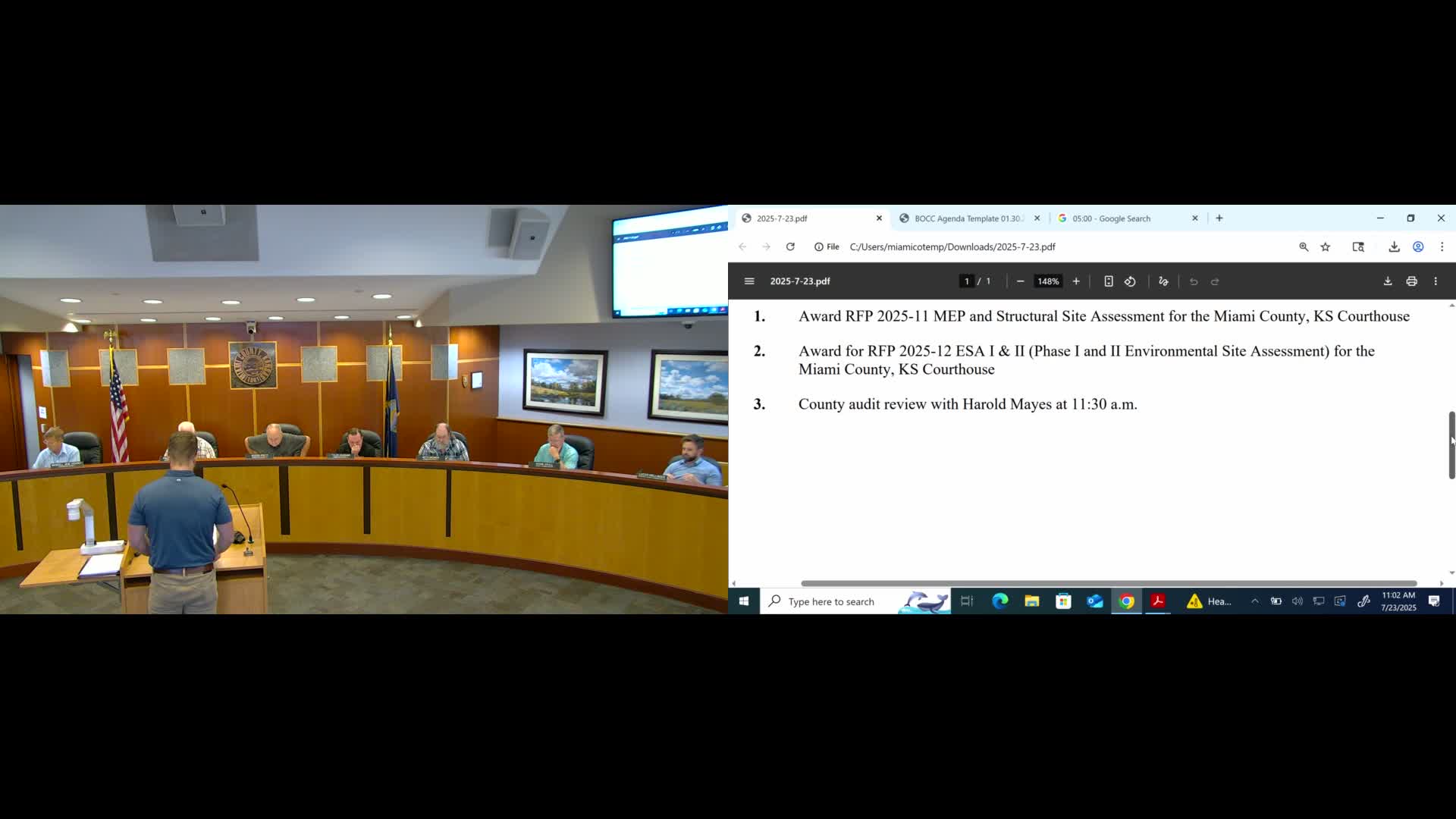 Commission staff recommend Ferris Engineering for courthouse MEP and structural site assessment