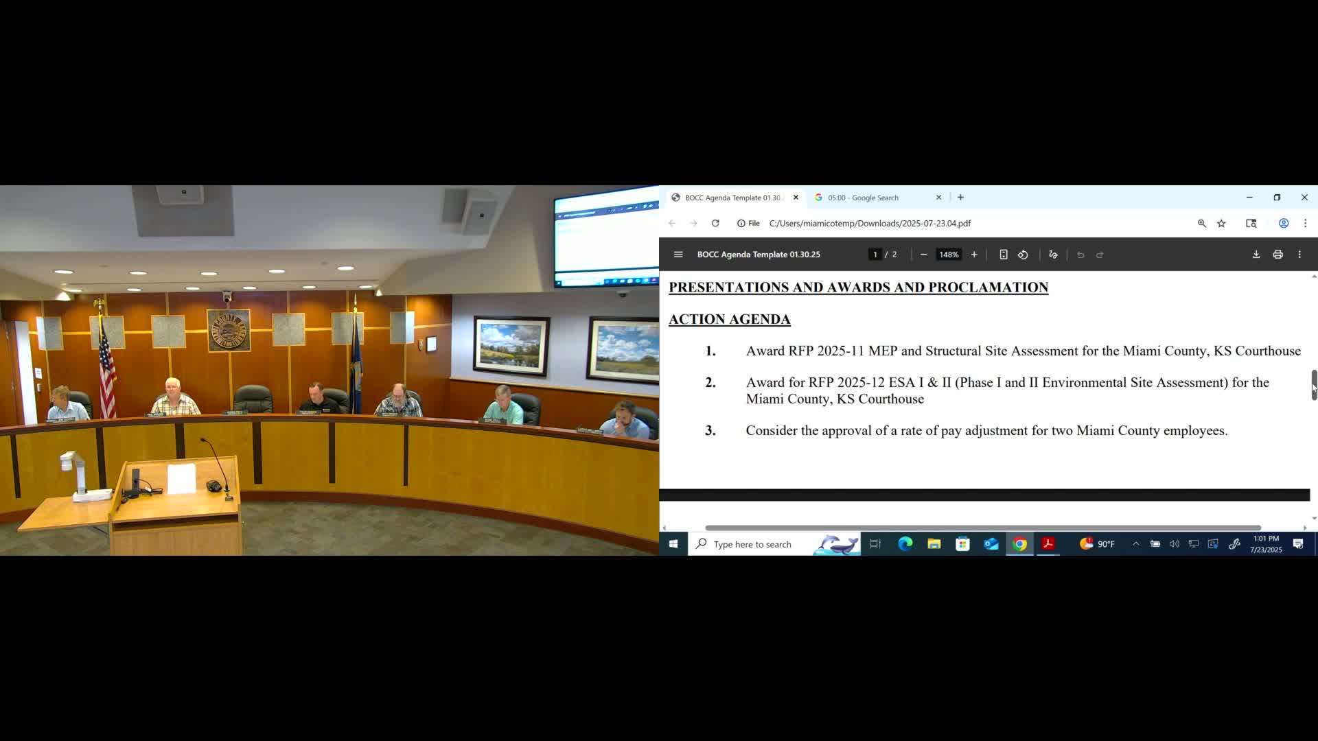 Commission approves MEP and environmental site assessments for Miami County Courthouse