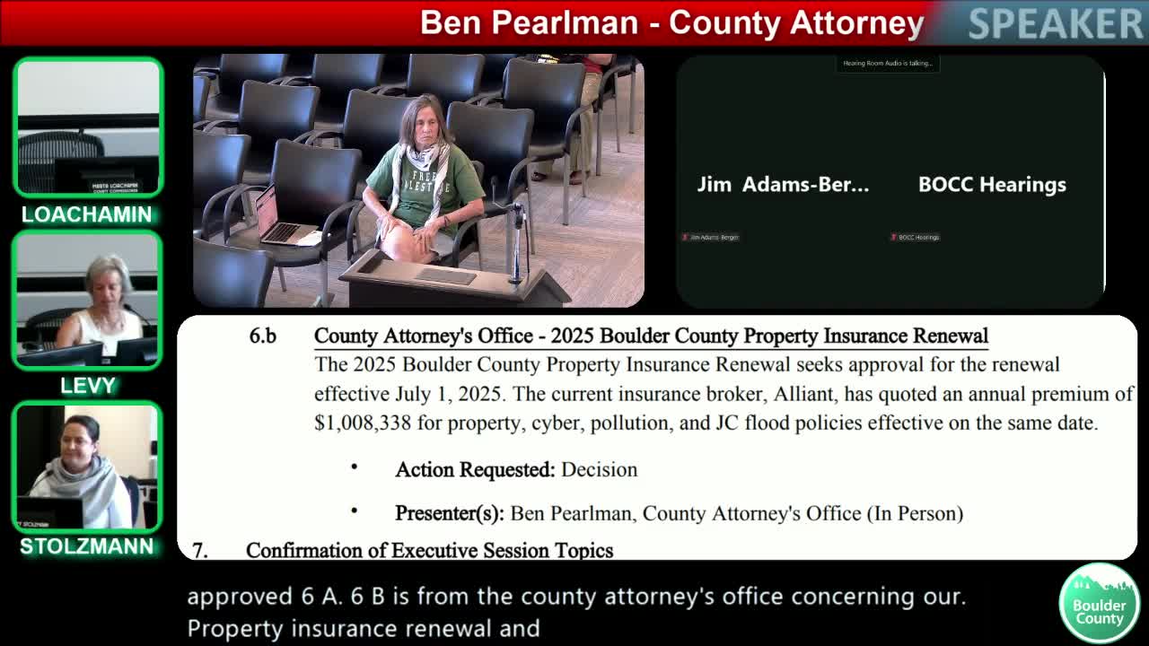 County attorney says property insurance premiums are decreasing; commissioners approve renewal