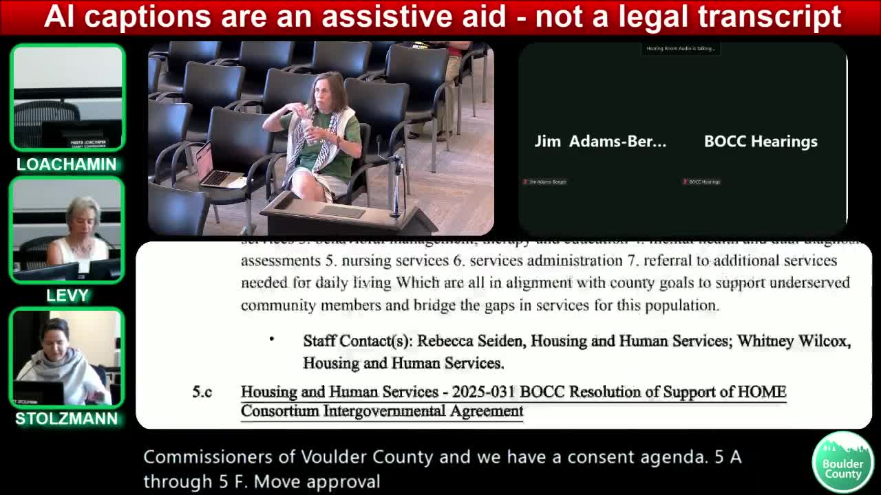 Boulder County commissioners ratify last‑minute signature to extend ARPA-funded rehab contract for Longmont fourplex