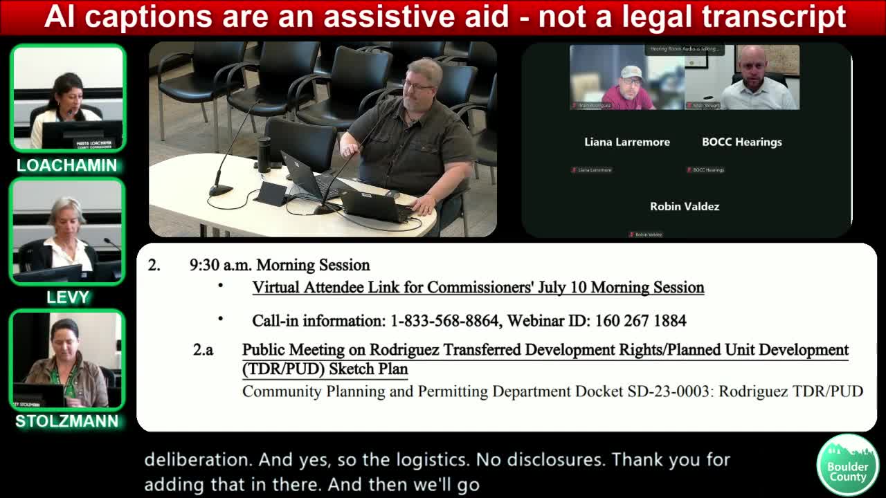 Boulder County commissioners deny Rodriguez TDR PUD sketch plan for 6184 Niwa Road