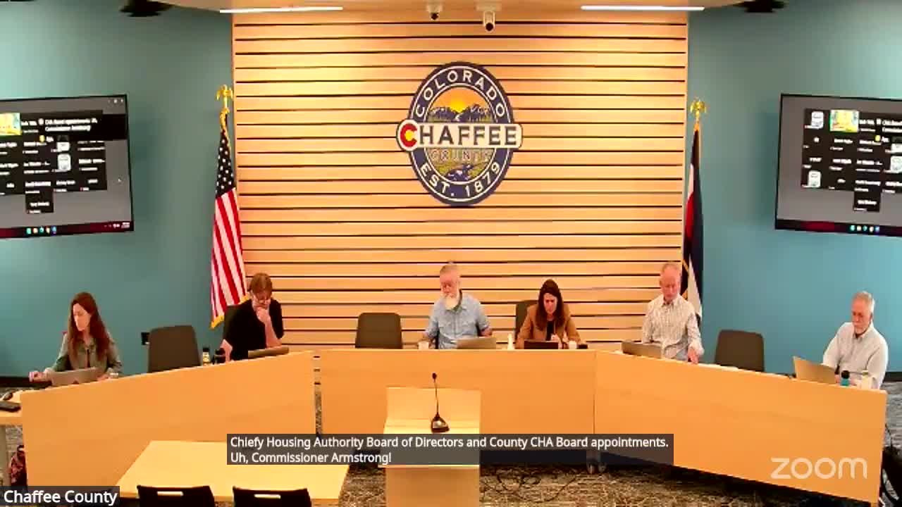 Chaffee County removes one CHA appointee, seeks replacement amid governance concerns