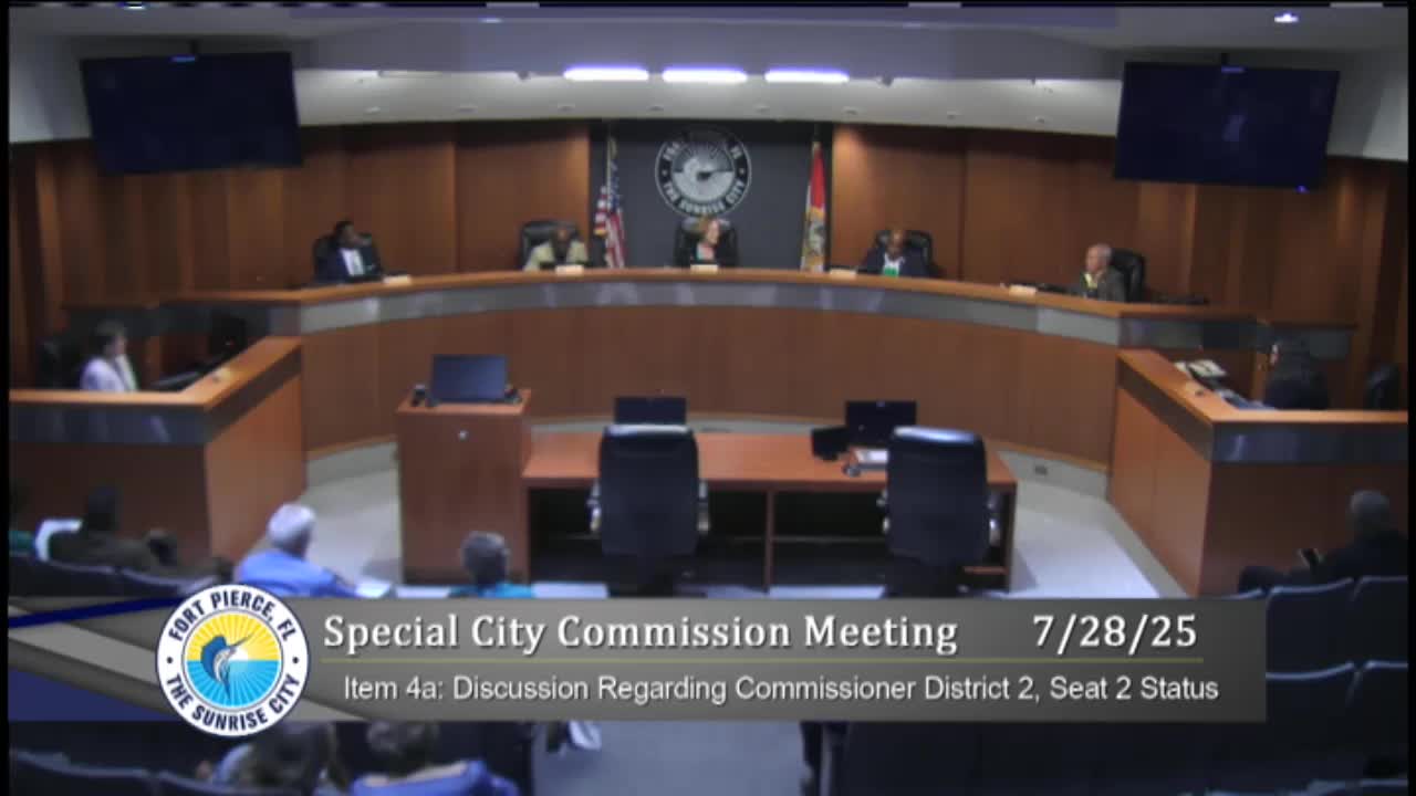 Fort Pierce City Commission Plans Special Election for District 2 Vote